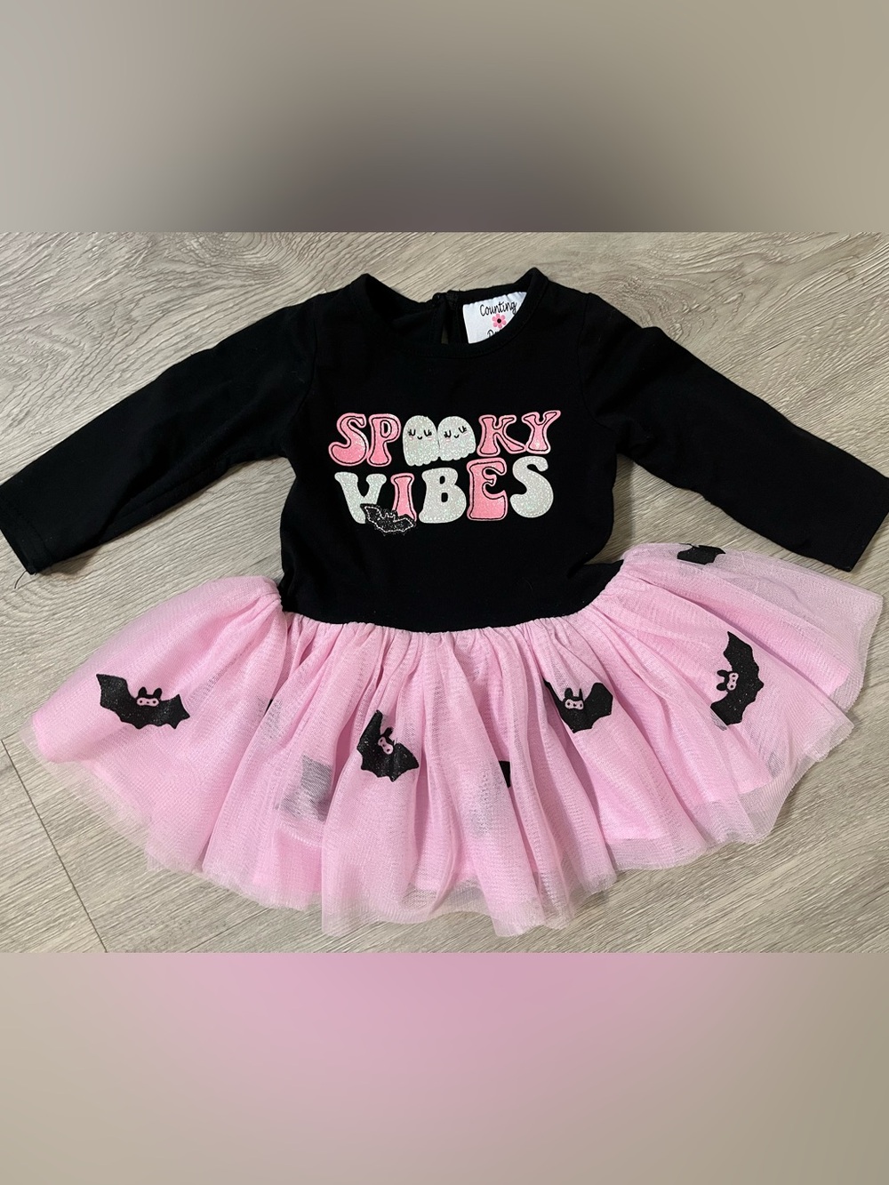 Kids 'Spooky Vibes' Black & Pink Halloween Tutu Dress by Cat & Jack